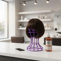 Portable Hairpiece Head Stand Stable Base Plastic Hat Display Rack Easy To