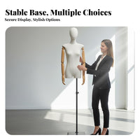 Half Body Clothing Form Stable Thickened Base Female Mannequin Torso