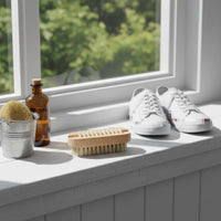 Double-Sided Foot Brush Natural Bristles Double Sided Foot Brush Wooden Handle