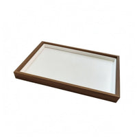 Wood-Grain Jewelry Tray Beige Household Organizer Simple