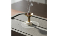Polished Finish Backflow Incense Cone Holder Compact Design Metal Backflow Incense Nozzle Easy to Clean Metal Cone Burner Stand Alloy Material for DIY Enthusiasts