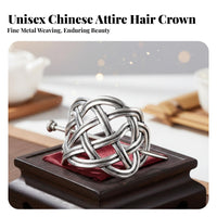 Traditional Chinese Hair Crown Gender-Neutral Design Ancient Chinese Hair Crown Fighter Cosplay Headwear High Quality Alloy