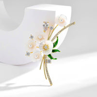 Enamel Flower Brooch All-Match Enamel Flower Pin High Quality for Parties, Women