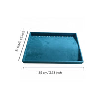 Jewelry Tray Velvet Lined Necklace Tray Space-Saving for Craft Fair