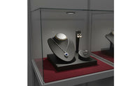 Necklace Earring Display Bust Faux Leather Finish Earring Display Stand