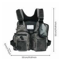 Fishing Life Vest Detachable Foam Fishing Vest with Pockets Long-Lasting