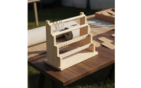 Natural Wood Wooden Jewelry Display Stand Space Saving Bracelet Holder Display Easy to Assemble for Market Stall, Retail Retailer