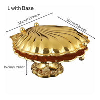 Golden Shell Candy Box Luxury Design Decorative Seashell Container for Entryway