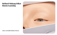 Simulated Skin Texture Makeup Practice Board Realistic 3D Design Silicone Makeup Practice Face Easy to Clean for Beginners, Students