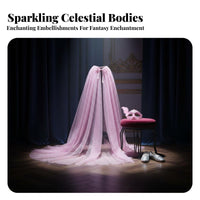 ice crystal Print translucent Mantle Floor-Length Train Cloak Lightweight for Girls