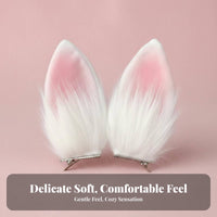 2 Pieces Soft Hare Ear Fastener S Ancient Design Hare Ear Hair Fastener S Creature Ears Cute Design Costume Headwear Easy To
