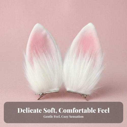 2 Pieces Soft Hare Ear Fastener S Ancient Design Hare Ear Hair Fastener S Creature Ears Cute Design Costume Headwear Easy To