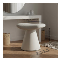 Swivel Vanity Stool Space-Saving Upholstered Dressing Stool Sturdy Construction
