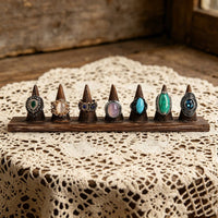 Wood Cone Jewelry Stand Hand-Finished Jewelry Cone Stand Space-Saving