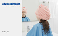 Kids Hair Drying Cap, Super Absorbent Quick Dry Towel, Cartoon Animal Design, Soft Microfiber, Parent-Child, Adult Use