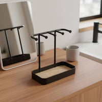 Desktop Jewelry Holder Untangled Jewelry Stand Tray Space-Saving Design Necklace and Earring Tree for Dressing Table, Countertop, Bedroom