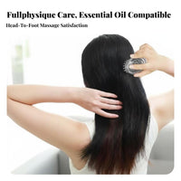 Oval Skin Scrubber Deep Cleansing Head Massager Ergonomic Grip Wet and Dry Massage for Gentlemen, People with Dandruff, Spa