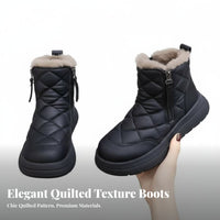 Waterproof Short Platform Snow Boots Stylish Design Platform Snow Boots Side Zipper for Young Adults, Snowy Weather, Outdoor, Casual Outings