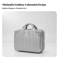 Lightweight Mini Suitcase Makeup Case Multifunctional Hard Shell Cosmetic Case Wavy Design for Women, Girls, Vacation, Home Storage, Bedroom