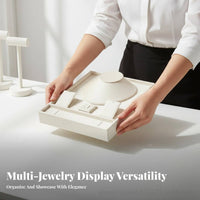 Soft Jewelry Display Tray Versatile Soft Jewelry Tray Set Band Earring Necklace Holder Scuff Protection for Display
