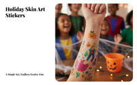 this assortmented skin art Sheet Made with Soybean Ink Temporary skin arts child-safe for Parents