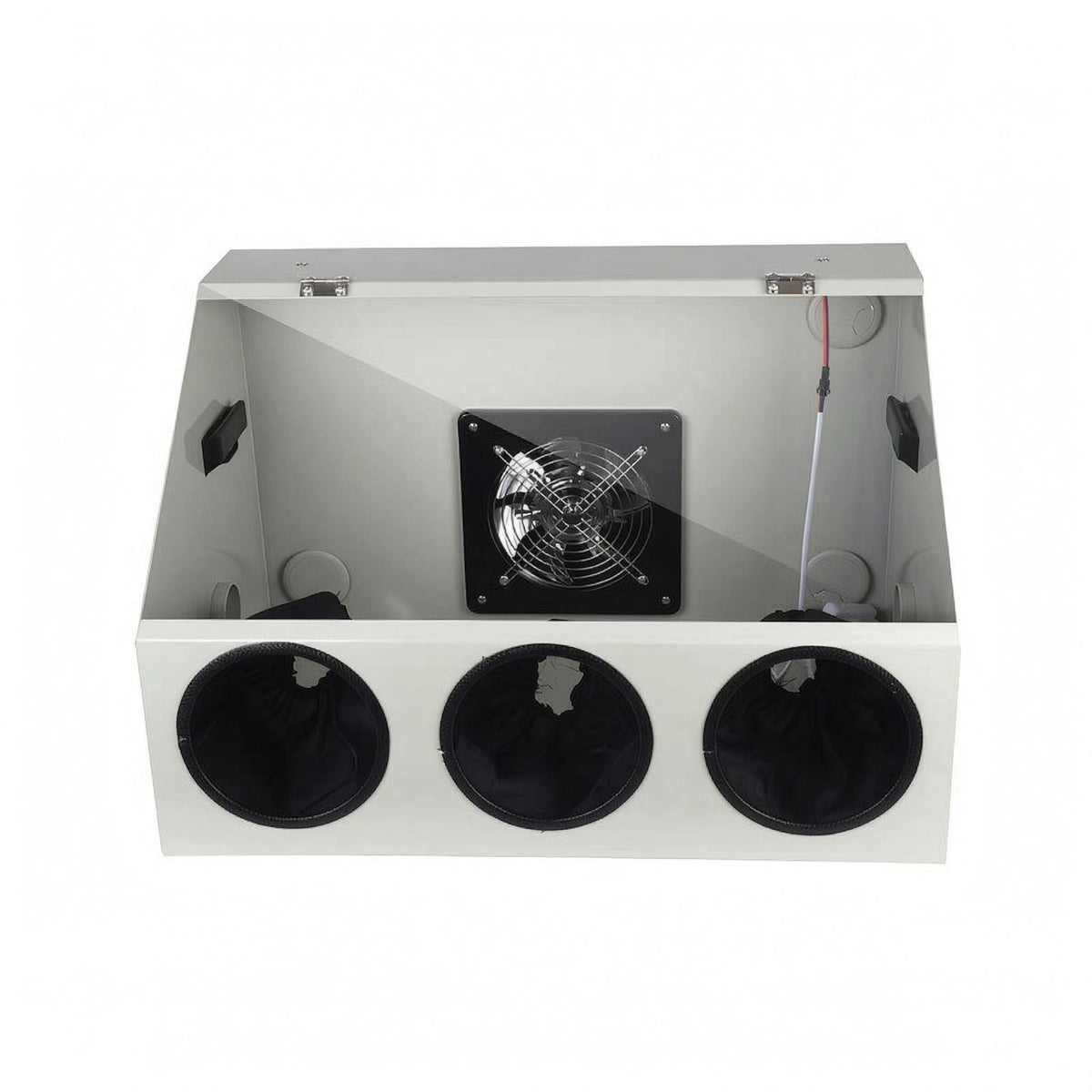 Polishing Guard Box Sleeve Ports Grinding Enclosure Box Hinged Lid