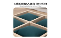 Jewelry Tray with Pillows Elegant Appearance 12-Compartment Jewelry Display Tray Bracelet Holder with Pillows Scuff Protection