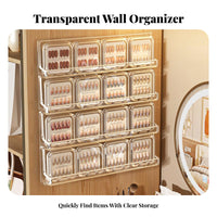 stick-on Nail Display Box Transparent Design individual Organizer for Home, Women