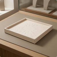 Square Jewelry Display Tray Recessed Top Band Display Tray Textured