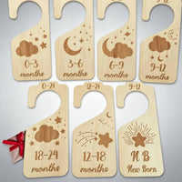 7 Pieces Wooden Baby Closet Divider Cute Nursery Design for Parents
