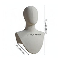 Long Neck Design Abstract Mannequin Head Stable Base Abstract Model Head Long-Lasting for Cosplayers, E-Commerce Sellers
