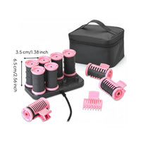 8 Pieces Heated Hair Rollers with Fasteners Adds Volume and Gloss for Travelers