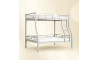 Space-Saving Metal Bunk Bed Sturdy Bunk Bed Frame Stable Furniture Compact for Teens, Kids, Bedroom