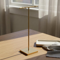 Countertop Jewelry Tree Minimalist Crafted Metal Earring Holder Stable Base Necklace Display Rack for Dressing Table