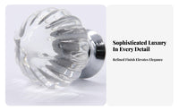 Includes Mounting Screw Crystal Cabinet Knob Elegant Design Faceted Cut Drawer Handle Shiny Appearance for Kitchen, Bedroom, Bathroom