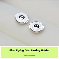 Earring Backs, 18K Gold Disc Fastener Stoppers, stable Silver Post Earring Lock, Non-Irritating, Replacement, Jewelry Making