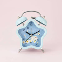 Star-Shaped Alarm Clock Silent Movement Home Decor Metal Frame for Students
