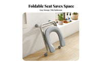 Foldable Bedside Commode Sturdy Frame Portable Toilet Removable Pail for Seniors