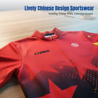 Autumn Winter Kids Cycling Jersey, Fleece Long Sleeve, Breathable, Unisex, Red, Full Zipper