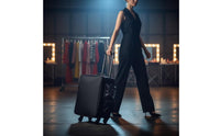 Makeup Case with Rotating Wheels Wheeled Sminkkoffert Med Hjul Rullande Cosmetic Trolley for Salon