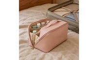 Waterproof Travel Cosmetic Bag Large Capacity Travel Makeup Bag Organized Pockets Portable Makeup Case for Jet Setters, Airplane Security, Gym