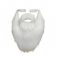 Santa Beard Set Cloth Textile White Santa Costume Beard Backing