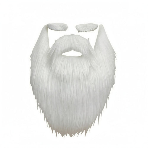 Santa Beard Set Cloth Textile White Santa Costume Beard Backing