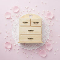 Wood Desk Organizer with Drawers Sturdy Makeup Storage Box Space-Saving