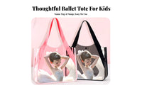 Gift Idea PVC Ballet Bag Reusable Girls Dance Handbag Lightweight for Dancers, Children, Recitals, Daily Use, Shopping