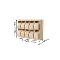 10-Slot Watch Box Wood-Grain 10-Slot Watch Organizer Organized