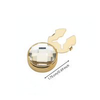 Decorative Cuff Buttons Elegant Design Faceted Glass Button Cover Sparkling