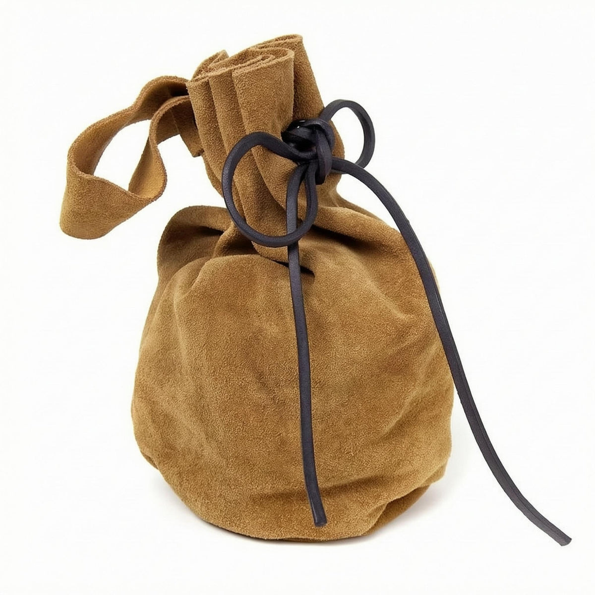 Suede Pouch Bag Plain Storage Accessory Lightweight