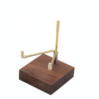 Open Design Stone Holder Waxed Finish Mineral Sample Display Stand