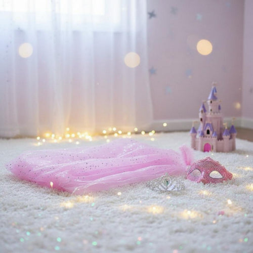ice crystal Print translucent Mantle Floor-Length Train Cloak Lightweight for Girls